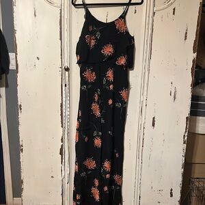 Knot Sisters Black Floral Jumpsuit